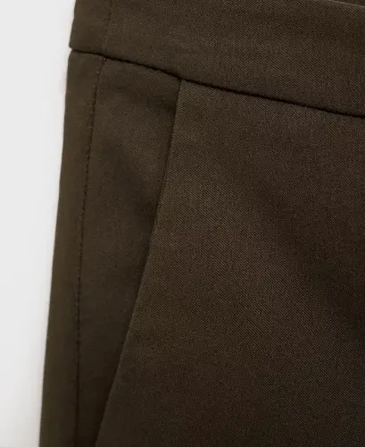 Women's Crop Skinny Pants - Khaki - 4