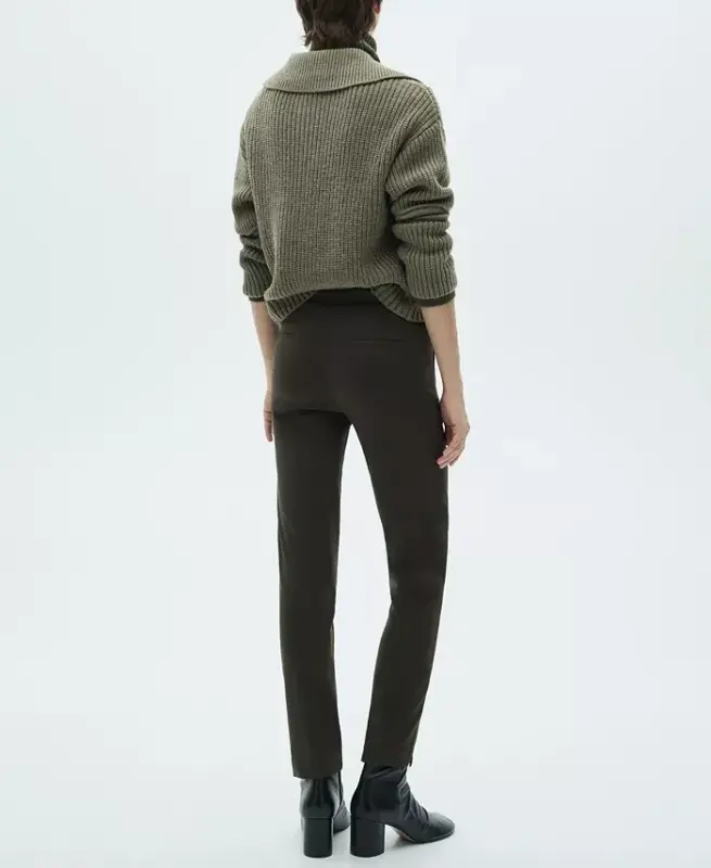 Women's Crop Skinny Pants - Khaki - 5