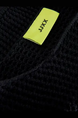 Kadın Crop Kroşe Kazak - Presley - Black - 6