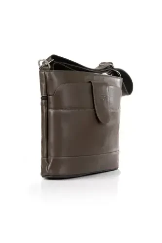 Kadın Crossbody Haki Yeşil Hakiki Deri Çapraz Postacı Çanta-yeşil - 2