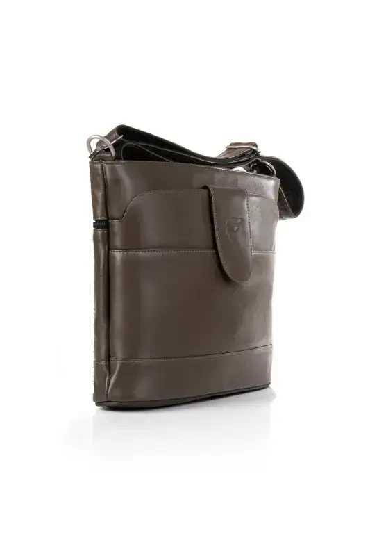 Kadın Crossbody Haki Yeşil Hakiki Deri Çapraz Postacı Çanta-yeşil - 2