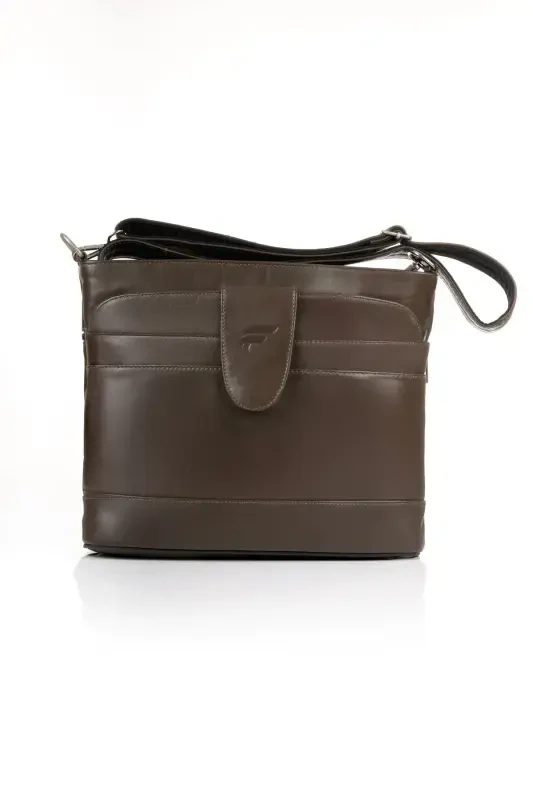 Kadın Crossbody Haki Yeşil Hakiki Deri Çapraz Postacı Çanta-yeşil - 3