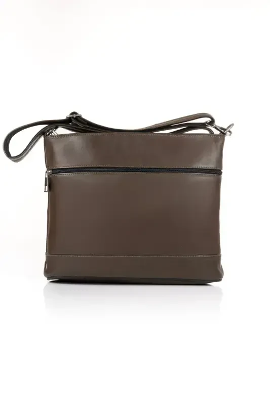 Kadın Crossbody Haki Yeşil Hakiki Deri Çapraz Postacı Çanta-yeşil - 4