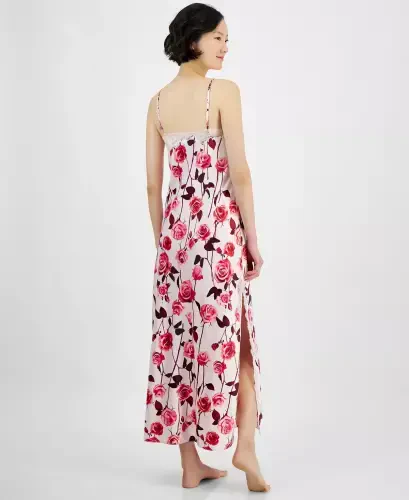 Women's Lace-Trim Satin Nightgown, Exclusively at Modazone-Falling Ro - I.N.C. INTERNATIONAL CONCEPTS (1)