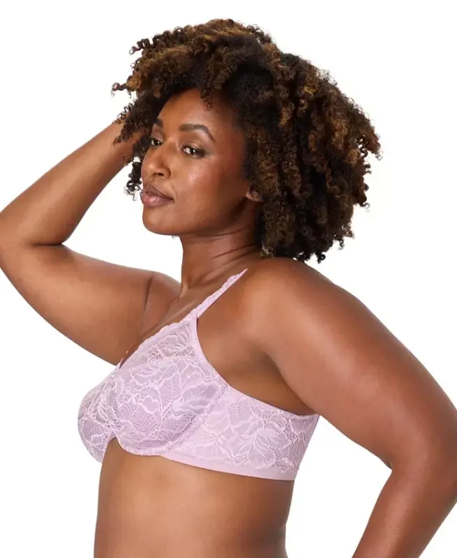Women's Lace Desire 2-Ply Underwire Comfort Bra 6543 - Black - 2