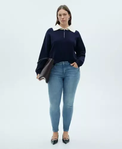 Women's Skinny Pushup Jeans - Medium Blue - 1