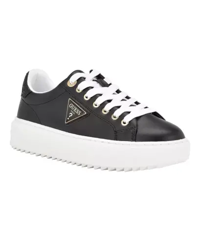 Women's Denesa Treaded Platform Lace-Up Sneakers - Black - 1