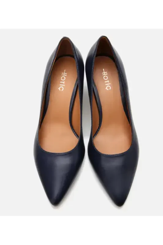 Kadın Deri Lacivert Stiletto-LACİVERT - 5