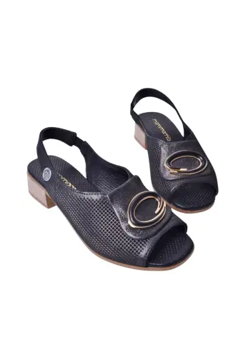 Kadın Deri Sandalet D25YS-2720 - Çelik - MAMMAMIA (1)