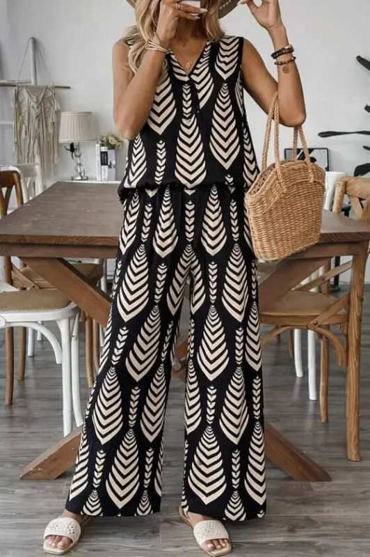 Kadın Desenli Dokuma Viskon Takım - 2