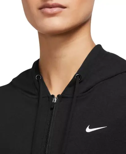 Women's Dri-FIT One French Terry Full-Zip Hoodie - Black - 5