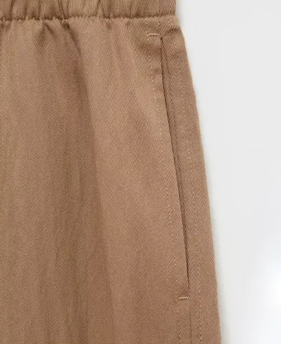 Women's Straight Lyocell Texture Pants - Medium Brown - 7