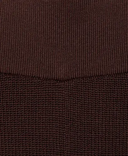 Women's Straight Knitted Pants - Chocolate - 7