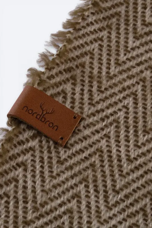 Kadın Ekru Püsküllü Kışlık Atkı Triko Renkli Basic Yumuşak Dokulu Esnek Akrilik Lily Çizgili-Ekru - 5