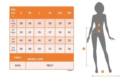 Kadın Elastik Bel Yırtık Kenar Detaylı Kot Etek - 5