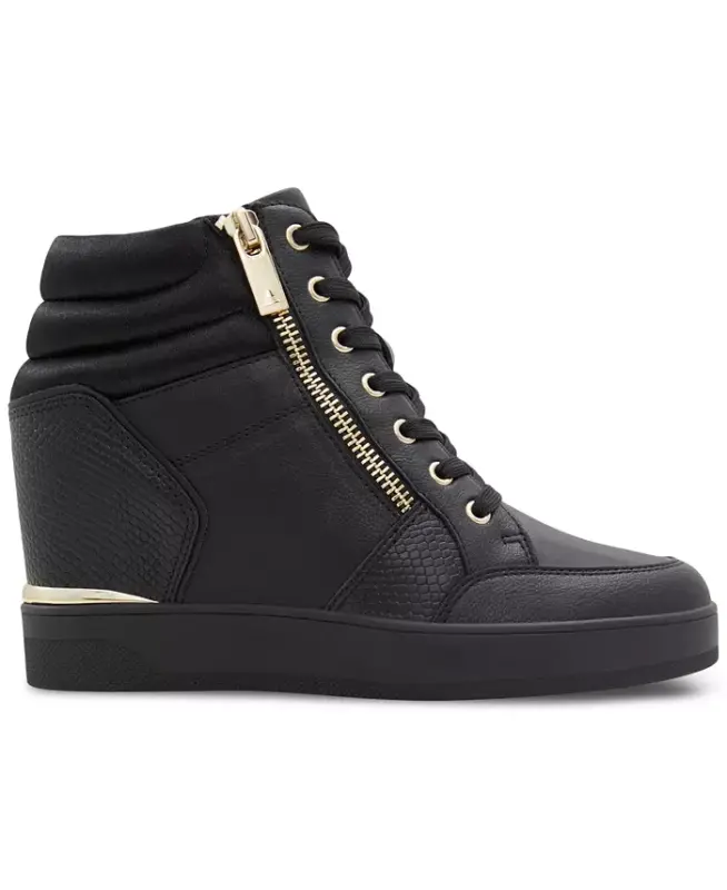 Women's Ereliclya Lace-Up Zip Wedge High-Top Sneakers - Black Multi - 2