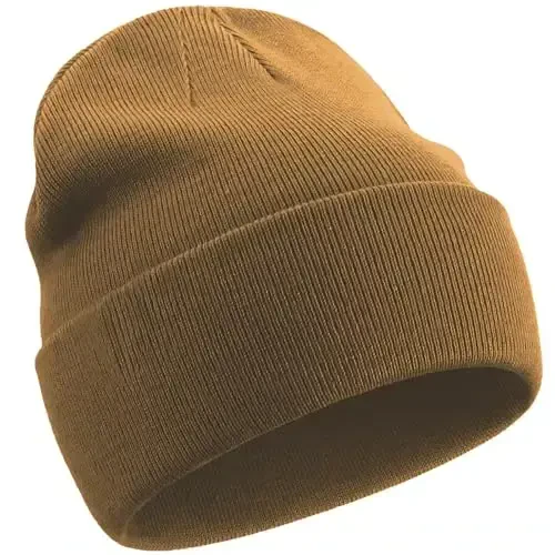 choshion 100% Cotton Beanie Hats for Women Men Winter Soft Warm Knit Cuffed Hats Fisherman Beanie Skull Cap Unisex - CHOSHION