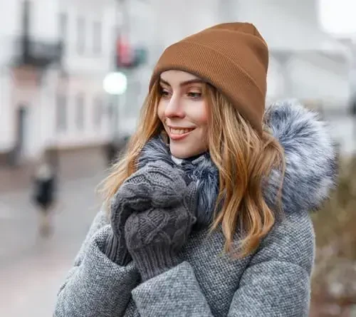 choshion 100% Cotton Beanie Hats for Women Men Winter Soft Warm Knit Cuffed Hats Fisherman Beanie Skull Cap Unisex - 4