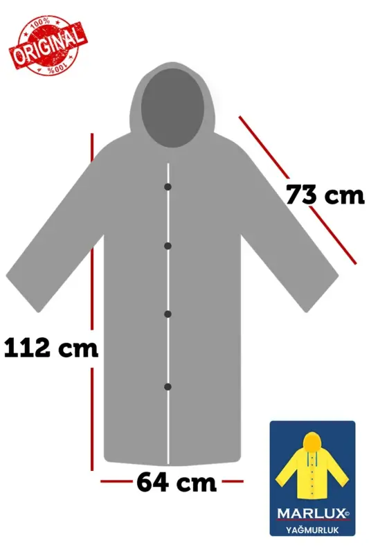 Kadın Erkek Yağmurluk Kapüşonlu Çıtçıtlı Eva Bebe Mavi Yağmurluk M21MRC881R10-Bebe Mavi - 5
