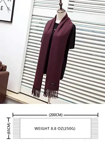 Womens Scarfs Large Soft CasModazoneere Feel PasModazoneina Scarves Shawls and Wraps for Evening Dress in Solid Colors - 7