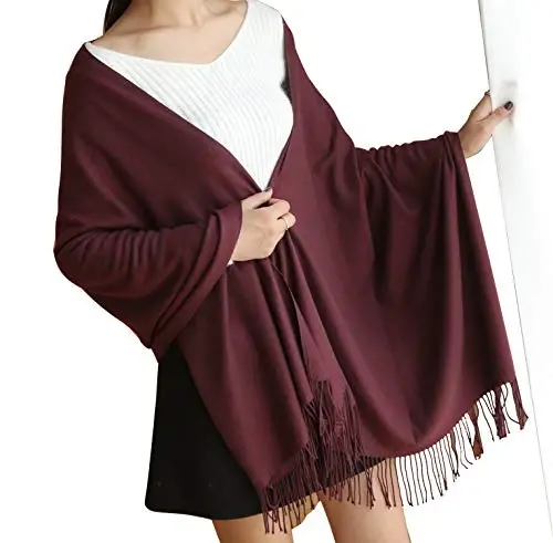 Womens Scarfs Large Soft CasModazoneere Feel PasModazoneina Scarves Shawls and Wraps for Evening Dress in Solid Colors - 1