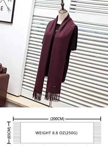 Womens Scarfs Large Soft CasModazoneere Feel PasModazoneina Scarves Shawls and Wraps for Evening Dress in Solid Colors - 4
