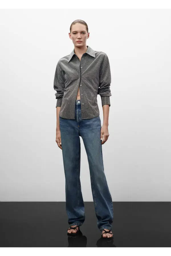 Kadın Eskitme Jeans 57078268 - 1