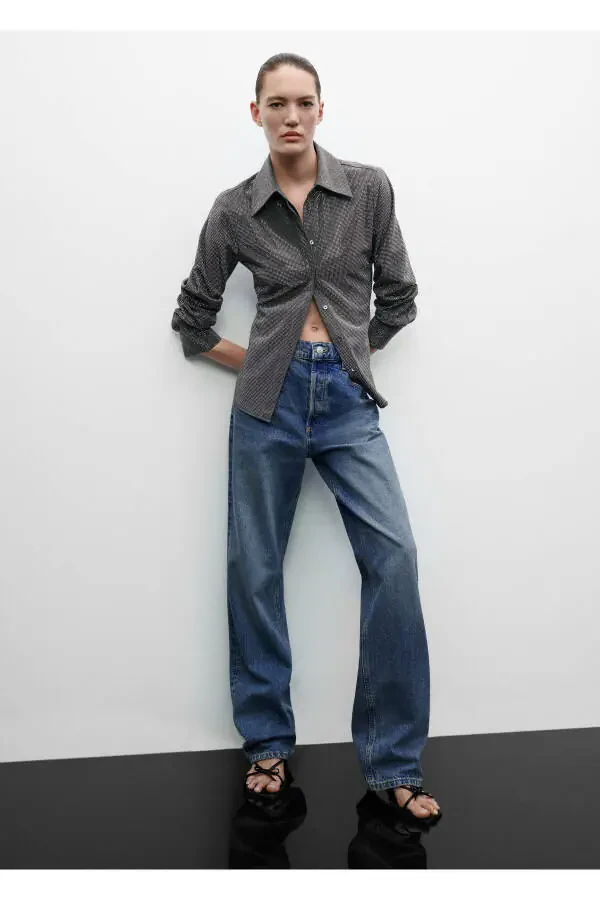 Kadın Eskitme Jeans 57078268 - 2