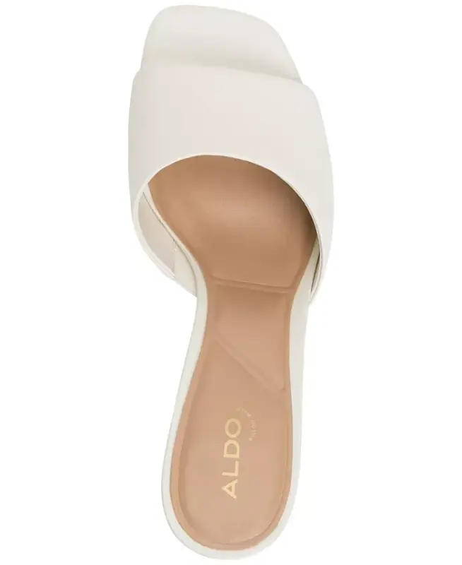 Women's Fiala Square-Toe Sculpted Wedge Sandals - White - 4