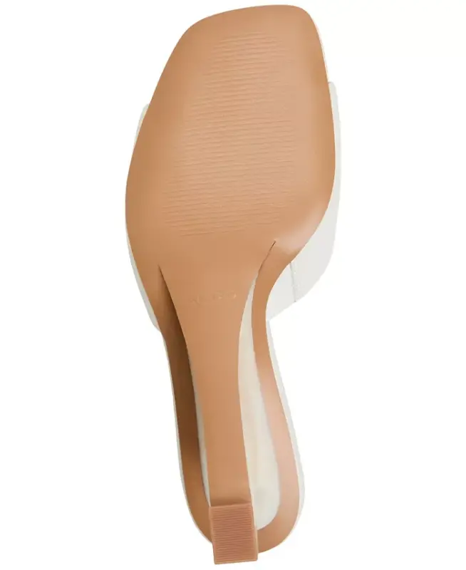 Women's Fiala Square-Toe Sculpted Wedge Sandals - White - 5