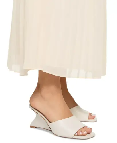 Women's Fiala Square-Toe Sculpted Wedge Sandals - White - 6