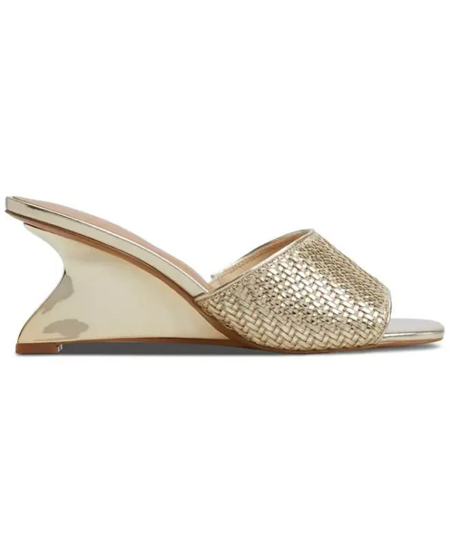 Women's Fiala Square-Toe Sculpted Wedge Sandals - White - 7