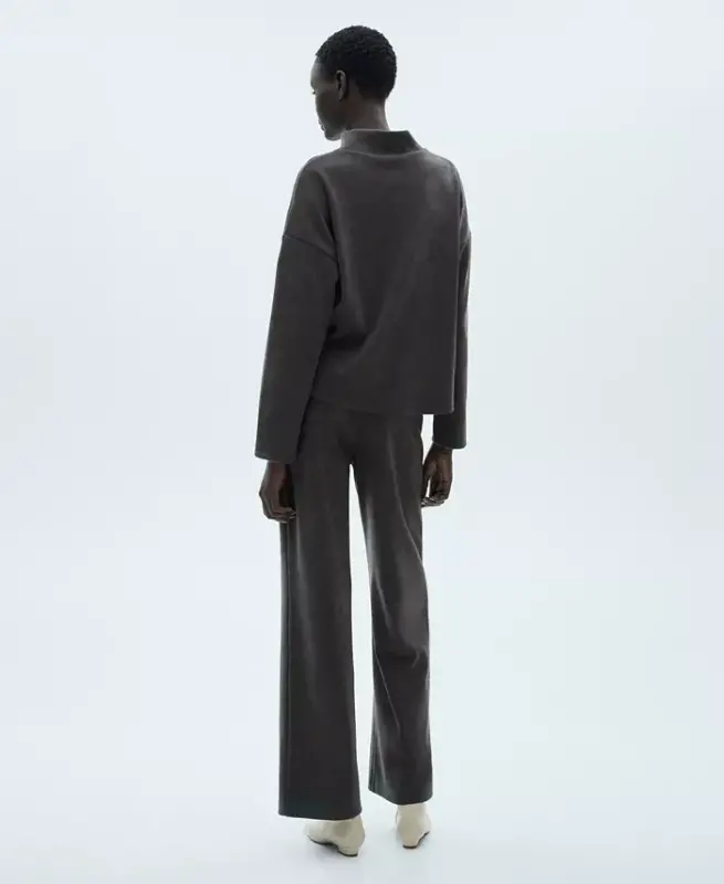 Women's Corduroy Straight Pants - Dark Heather Gray - 2