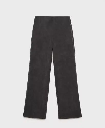 Women's Corduroy Straight Pants - Dark Heather Gray - 3