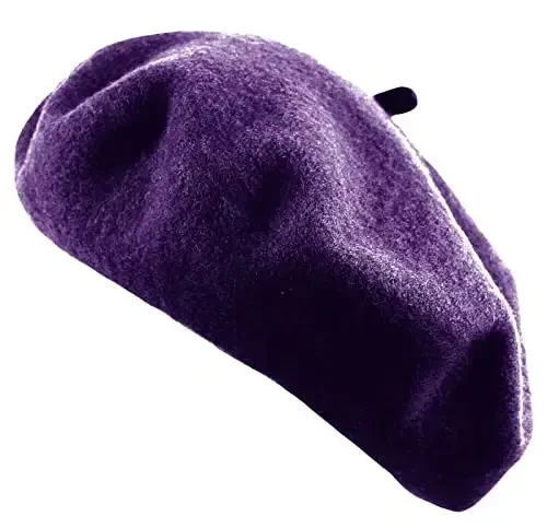 Women's French Beret Hat Solid Color Plain Wool Classic Traditional Artist Cap 