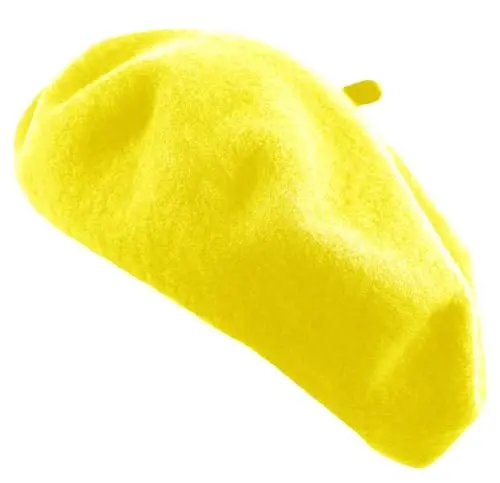 Women's French Beret Hat Solid Color Plain Wool Classic Traditional Artist Cap - 1