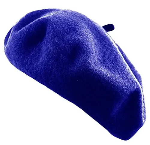 Women's French Beret Hat Solid Color Plain Wool Classic Traditional Artist Cap - WOMEN'S