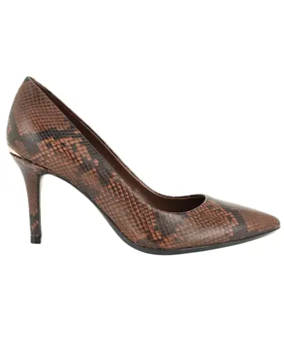 Women's Gayle Classic Pointed Toe Stiletto Pumps - Brown Snake - CALVIN KLEIN (1)