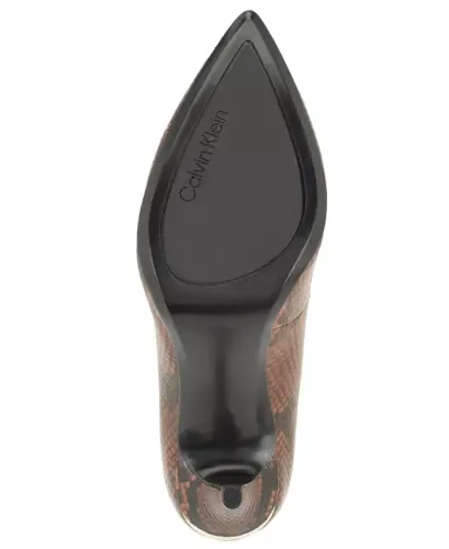 Women's Gayle Classic Pointed Toe Stiletto Pumps - Brown Snake - 5