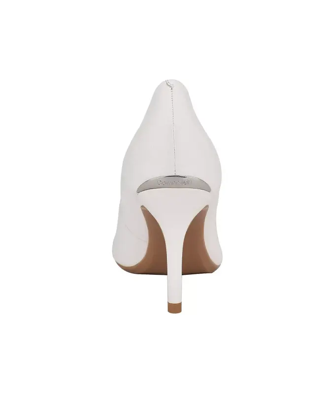Women's Gayle Pointy Toe Stiletto Pumps-White Leather - 3