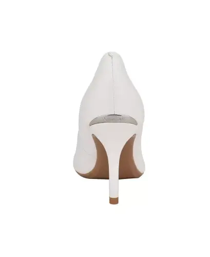 Women's Gayle Classic Pointed Toe Stiletto Pumps - White Leather - 3