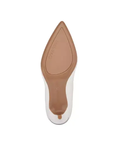Women's Gayle Classic Pointed Toe Stiletto Pumps - White Leather - 5