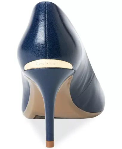 Women's Gayle Classic Pointed Toe Stiletto Pumps - Navy Leather - 3