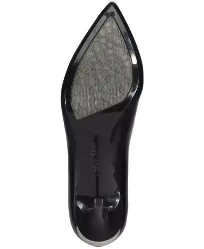 Women's Gayle Classic Pointed Toe Stiletto Pumps - Black Leather - 5