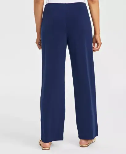 Women's Wide-Leg Pull-On Pants, Regular & Short Lengths, Created for Modazone-Intrepid Blue - JM COLLECTION (1)