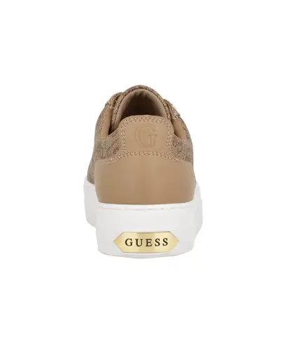 Women's Genza Logo Print Platform Sneakers - Light Natural Logo - 3
