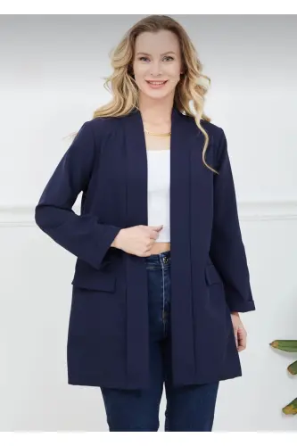 Kadın Giy Çık Lacivert Ceket-Lacivert - 3