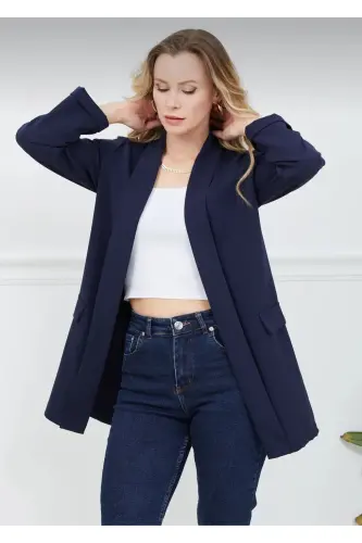 Kadın Giy Çık Lacivert Ceket-Lacivert - HEYYA (1)