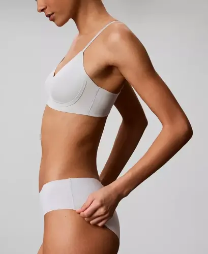 Women's Invisibles Microfiber Stretch Hipster Underwear-D3429 - Sky Gray - 5