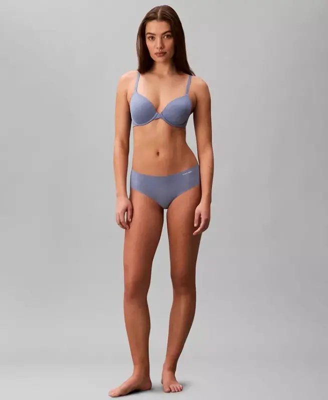 Women's Invisibles Microfiber Stretch Hipster Underwear-D3429 - Blue Tulip - 2